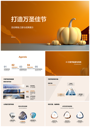 万圣节企业活动筹备团队克挑战流程安全庆成功PPT模板