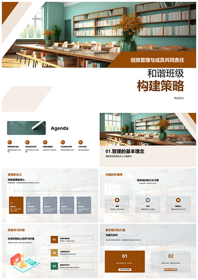 和谐班级共建共管策略学习环境PPT模板
