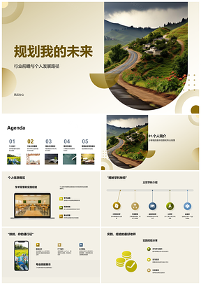 未来规划职业学习与行业发展路径PPT模板