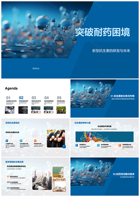 新型抗生素研发突破耐药性机制PPT模板