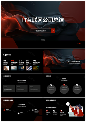 2025IT互联网公司发展总结PPT模板