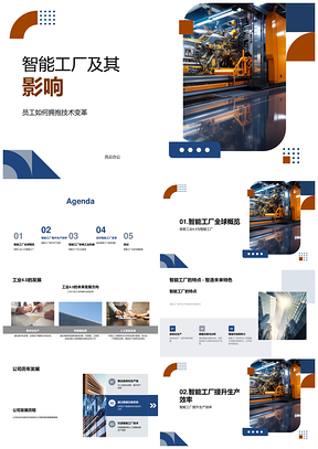 工业40智能工厂技术变革驱动自动化生产效竞争力PPT模板