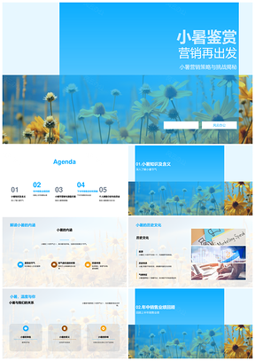 小暑向阳营销策略迎战挑战激励团队创佳绩PPT模板