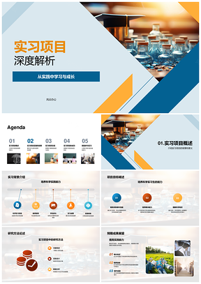 科学实习生项目挑战协作实践成果提升PPT模板