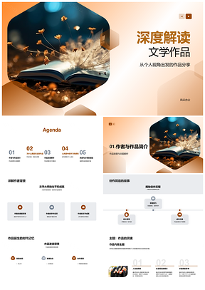 个人视角解析作者背景创作与作品主题结构PPT模板