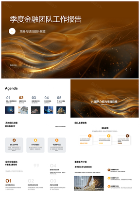 2025金融团队季度策略绩效规划目标评估案例问题解决业绩对比PPT模板