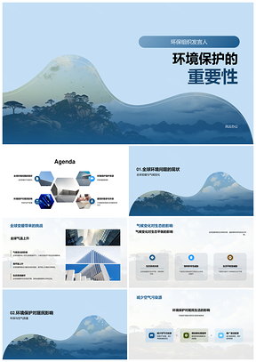 地球生态气候变化与环境保护重要性PPT模板