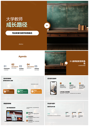 大学教师专业发展与实践路径PPT模板