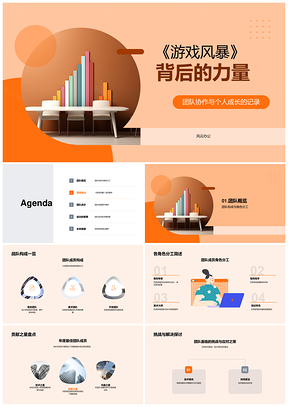 游戏风暴团队协作与个人成长突破PPT模板