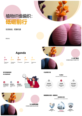 2025植物纤维编织部门X季度核心职能目标销售利润双增创价值PPT模板