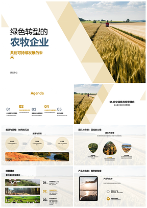 农牧企业绿色转型与可持续发展路径PPT模板