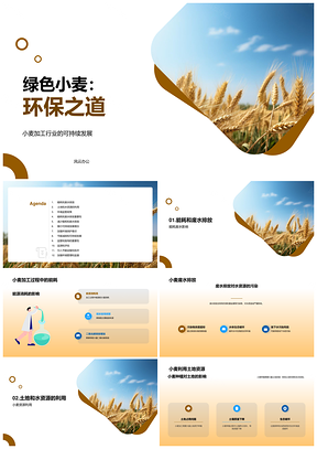 2025绿色小麦加工助力环保可持续发展PPT模板