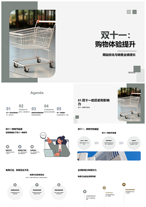 双十一电商优化提升购物体验驱动销售业绩PPT模板