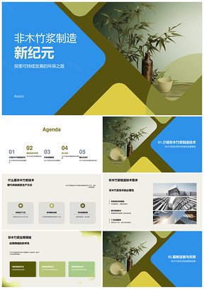 2025非木竹浆制造技术进展与可持续展望PPT模板