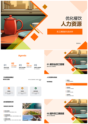 餐饮业员工流失管理与职业激励优化PPT模板