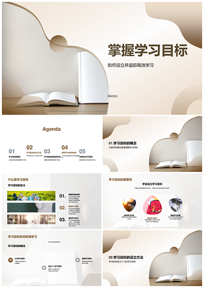 高效学习目标设立追踪评估结合兴趣能力PPT模板