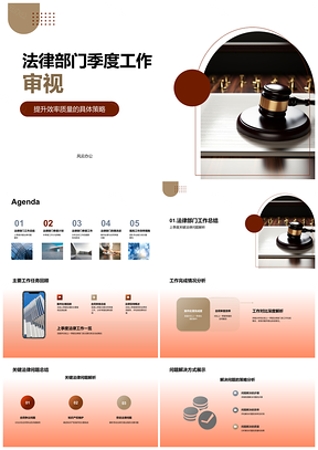 法律部门季度审视效率质量关键问题PPT模板