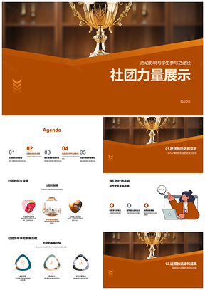 2025社团力量发展荣光历程凝聚PPT模板