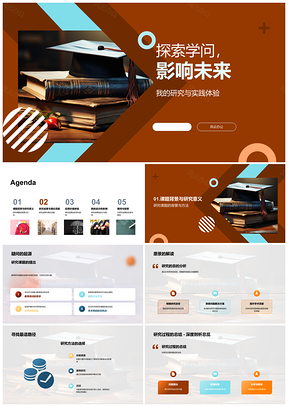 2025学问探索研究实践影响未来PPT模板