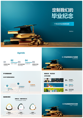 2025学生会毕业季定制纪念册策划预算图集PPT模板