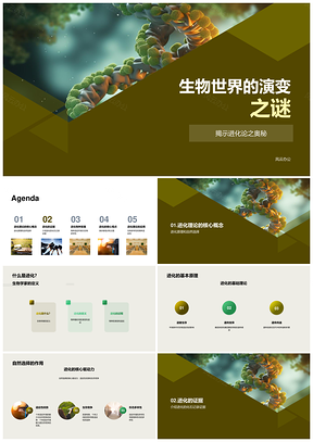 生物进化理论自然选择多学科解析PPT模板