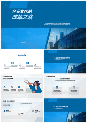企业文化改革战略发展高层组织运营效率人才结构流程PPT模板