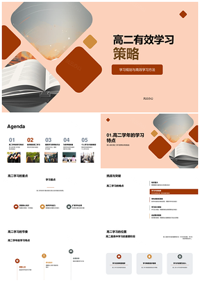 高二高效学习策略规划目标时间管理记忆法PPT模板