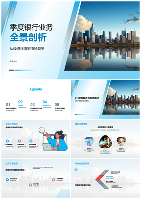 2025季度银行业务发展经济环境竞争力分析PPT模板