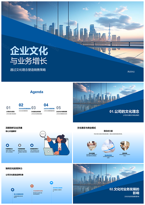 企业文化驱动销售团队业务增长模式PPT模板