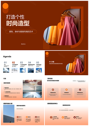 时尚顾问教你根据肤色身材选穿搭风格PPT模板
