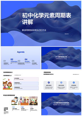 初中化学元素周期表周期族性质记忆PPT模板