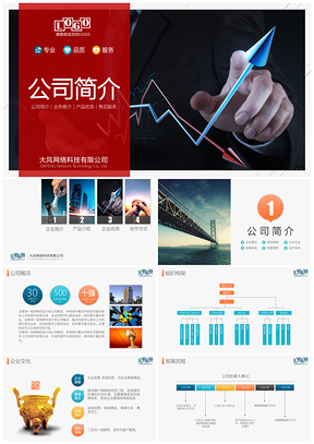集团企业概况组织架构业务产品优势合作PPT模板