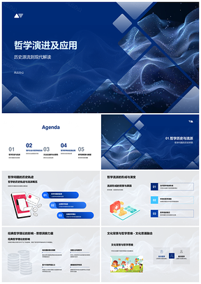2025哲学历史演进与现代流派应用PPT模板