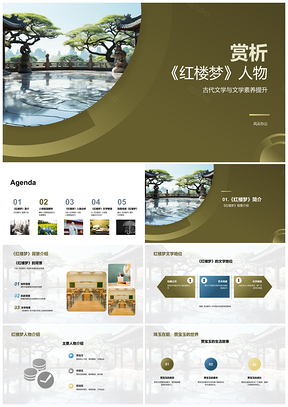 红楼梦贾宝玉钗黛文学形象赏析PPT模板