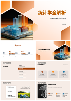 统计学应用发展总体样本参数估计检验图解PPT模板