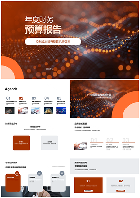 年度财务预算执行业务计划控制成本部门主管报告PPT模板