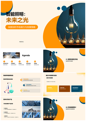 智能照明20XX年XX亿美元市场规模与竞争趋势PPT模板