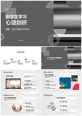 中学生学习心因师析与环境PPT模板