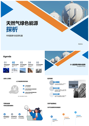 天然气市场前景展望分析师与投资者解析PPT模板