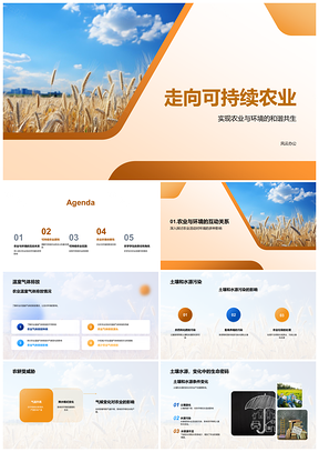 科技助力可持续农业减排防污护环境PPT模板