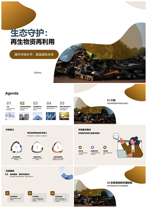 再生物资回收共筑可持续未来PPT模板