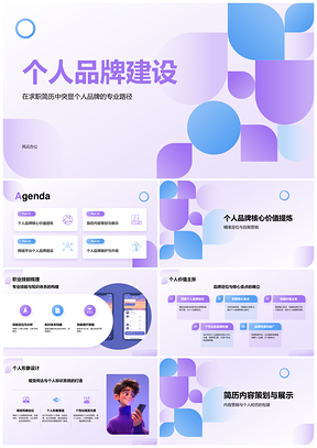 自由职业者创业者个人品牌专业案例PPT简历