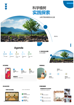 科学植树选种育苗方法季节环境条件PPT模板