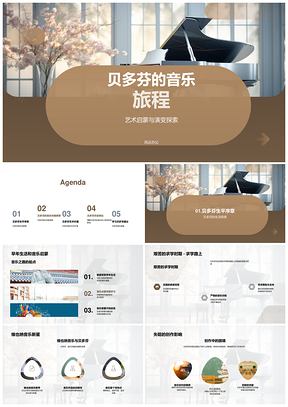 贝多芬失聪创新维也纳浪漫音乐风格演变命运月光PPT模板