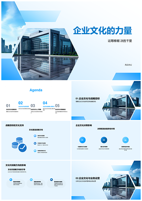 企业文化战略驱动业务人才核心竞争PPT模板