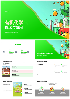 2025有机化学反应机理与分子结构应用PPT模板