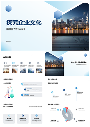 企业文化核心竞争团队效率凝聚力解析PPT模板