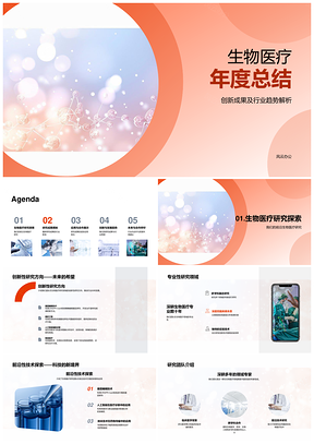 2025生物医疗年度研究趋势与技术创新合作PPT模板
