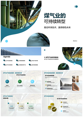 2025煤气业绿色创新驱动可持续转型PPT模板