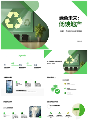 2025绿色建筑低碳地产创新商业模式未来PPT模板